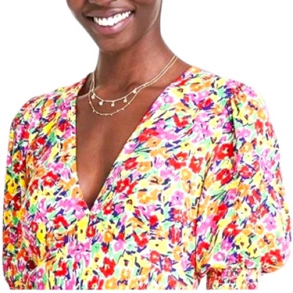 RIXO For Target Multicolor Floral Puff Sleeve Dress Limited Edition size… - Picture 6 of 14